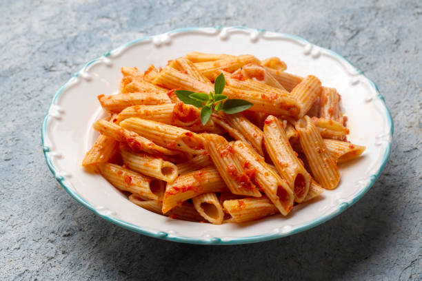 Penne pasta with tomato sauce