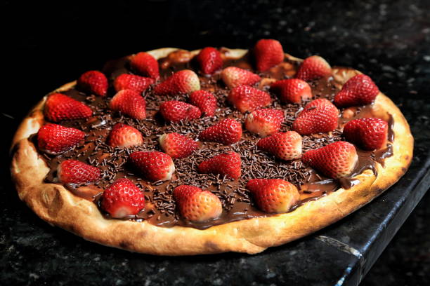 strawberry and chocolate pizza